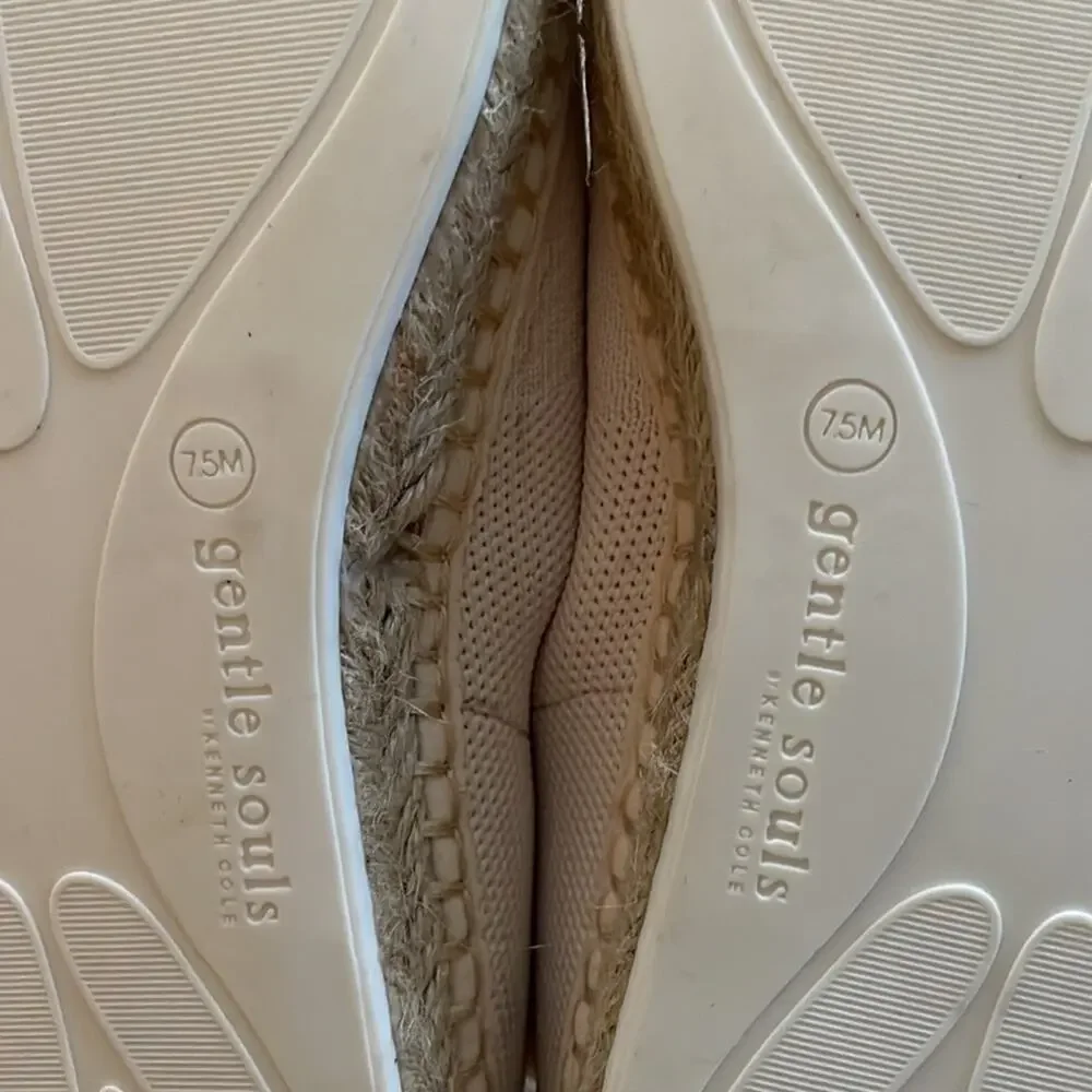 Gentle Souls Kenneth Cole Lizzy Espadrille Loafer Flat Women’s Size 7.5 Cream